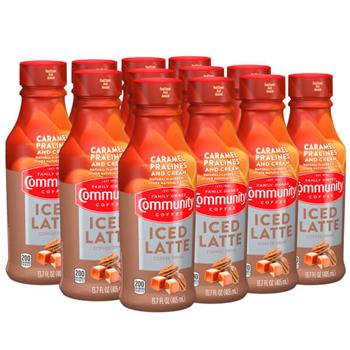 Caramel Pralines and Cream Iced Latte (Case of 12) | Community Coffee