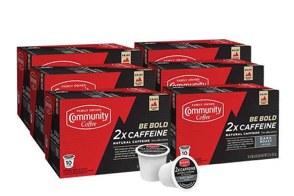 2X Caffeine Dark Roast Coffee Pods 60 Count