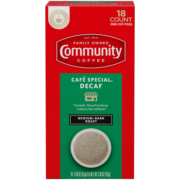 One Cup Pods 18 Count Cafe Special Decaf