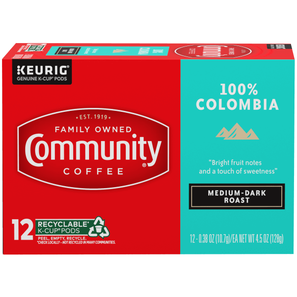 100% Colombia K-Cup® Pods 12 count Community Coffee