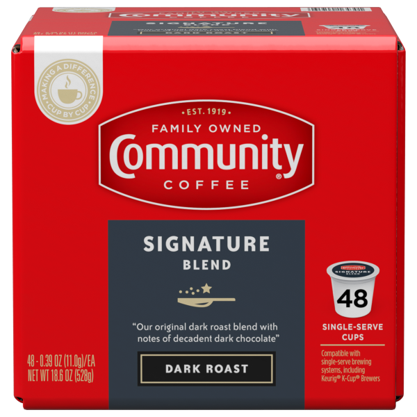 Signature Blend Dark Roast Coffee Pods 48 count Compatible with Keurig 2.0 K-Cup Brewers