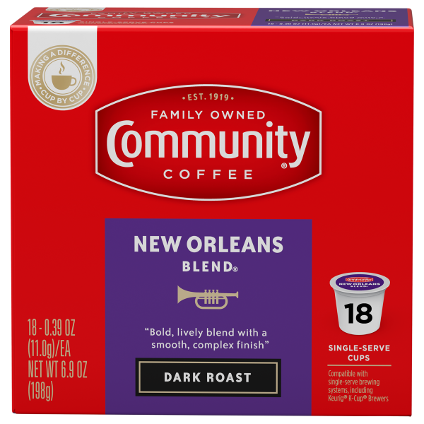New Orleans Blend Coffee Pods 18 count Compatible with Keurig K-Cup  Brewers