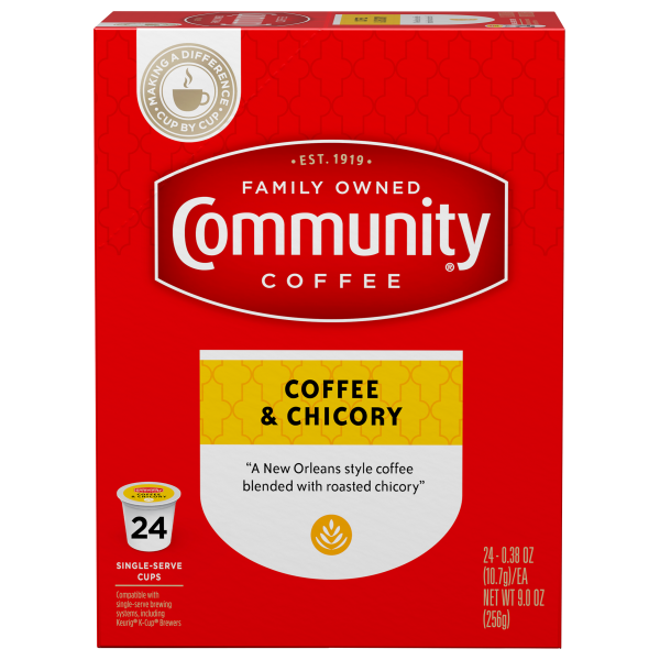Coffee and Chicory Coffee Pods 24 Count Compatible with Keurig 2.0 K-Cup Brewers