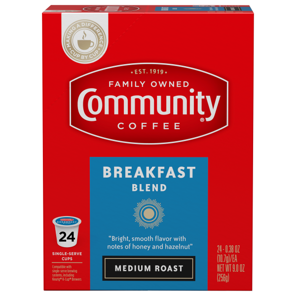 Breakfast Blend Coffee Pods 24 count Community Coffee