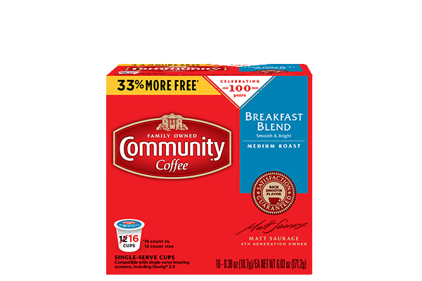 Breakfast Blend Coffee Pods 16 count