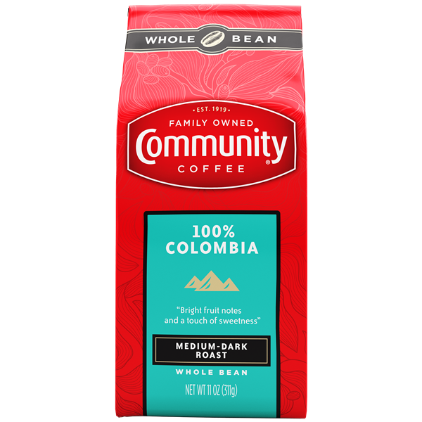11 oz. Whole Bean 100% Colombia Medium-Dark Roast Coffee