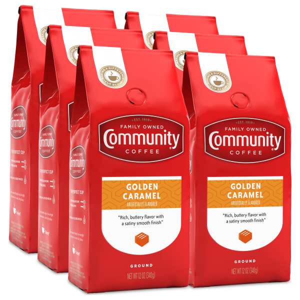 Caramel Flavored Ground Coffee 12 oz. (Pack of 6) | Community Coffee