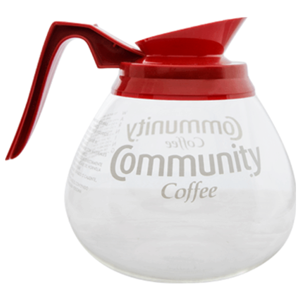 Community® Coffee 12 Cup Glass Bowl, Red