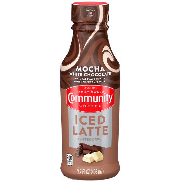 Mocha White Chocolate Iced Latte | Community Coffee