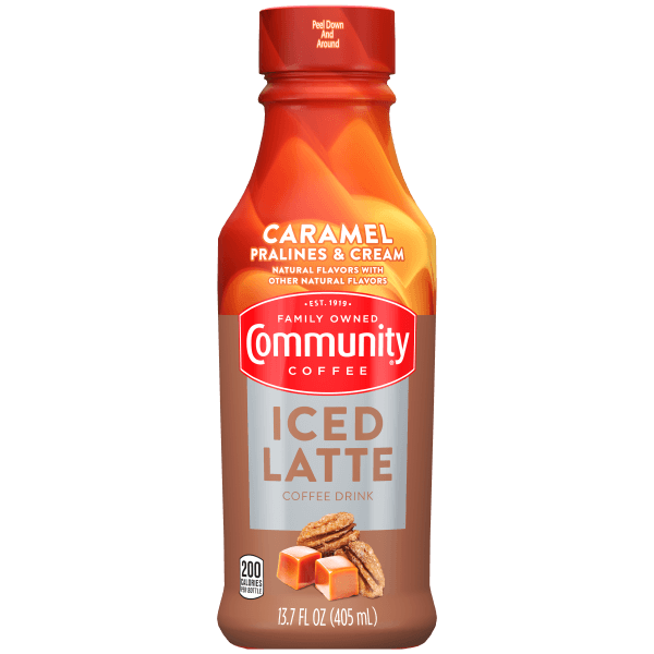 Caramel Pralines and Cream Iced Latte | Community Coffee