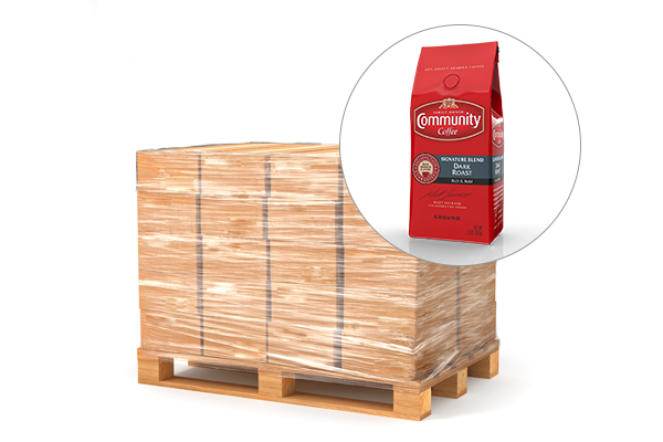 12 oz. Ground Signature Blend Dark Roast Coffee Pallet (672 bags)