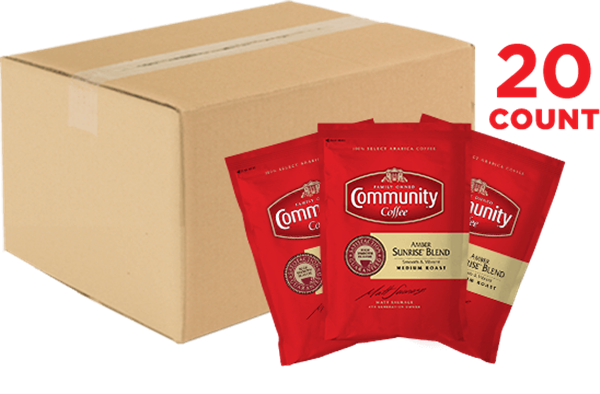 Amber Sunrise Blend Ground Coffee Packets 3.0 oz. 20 Count